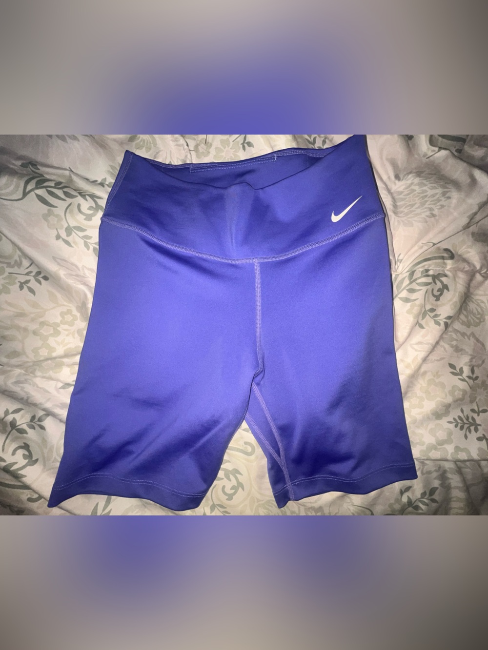 Nike Women's Royal Purple High-Rise Bike Shorts DriFit Size Small